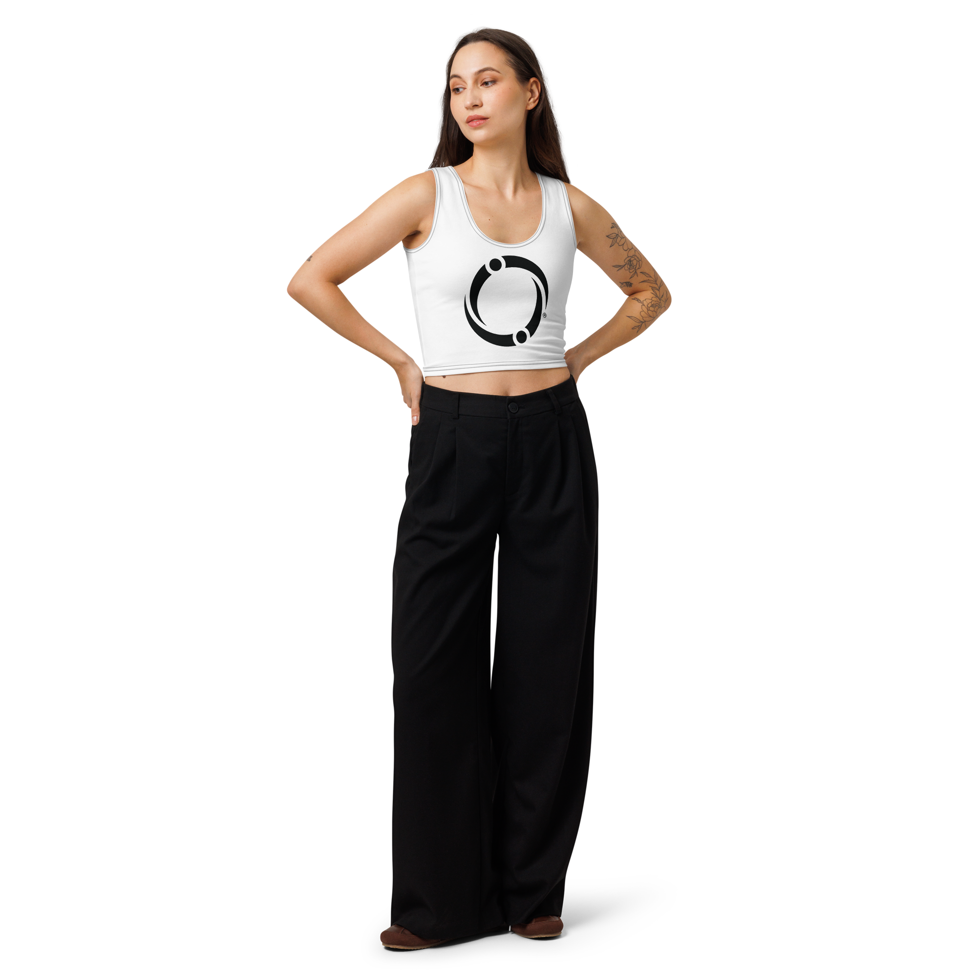 Embrace Forever all-over-print cotton crop top